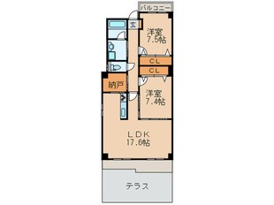 よもぎ３丁目貸家の物件間取画像